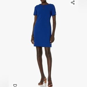 Tommy Hilfiger Women's Sheath Dress, Marina Blue sz 4